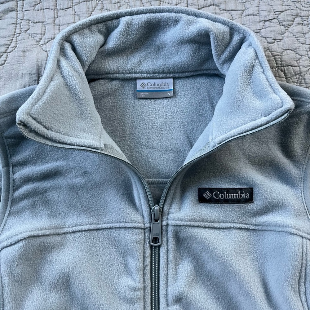 Columbia Sky Blue Fleece Vest Size S